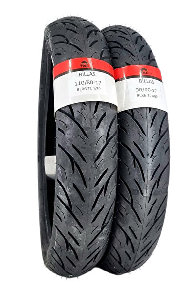 Billas 110/80-17 VE 90/90-17 TL (TUBELESS - DUBLEKS) BL086 MOTOSİKLET TAKIMI