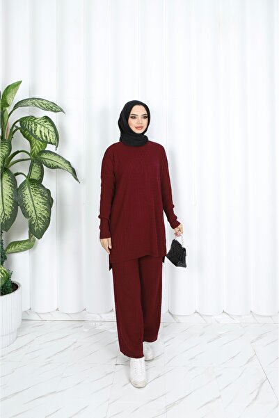 NİSUM MODA Hair Braided Knitwear Set