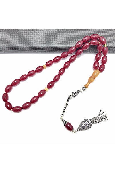 KANUNİ TESBİH سبحة عقيق فضية بتصميم عثماني مميز