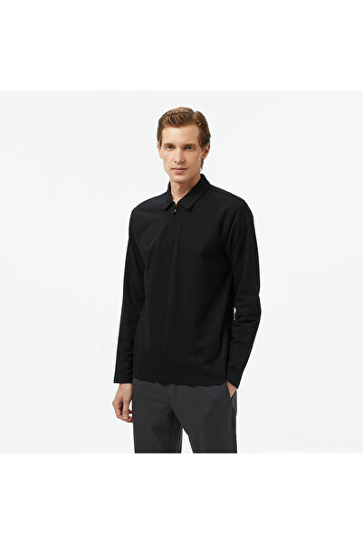 Nautica Erkek Siyah Classic Fit Uzun Kollu Polo Yaka T-Shirt