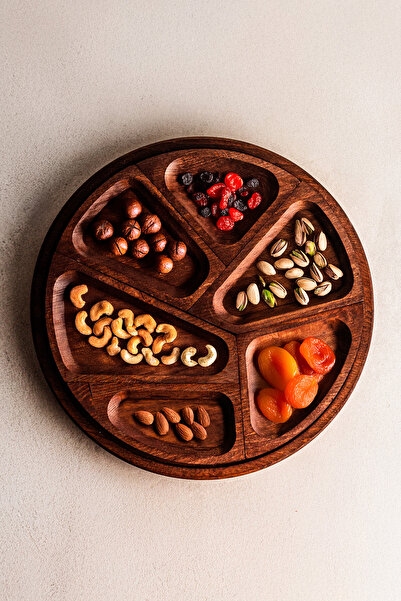 Snippy Nova - 7 Piece Wooden Snack Plate Breakfast Plate Presentation Set