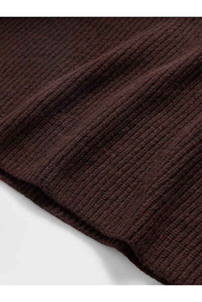 GAP Kadın Kahverengi CashSoft Shaker Örgü Turtleneck Kazak