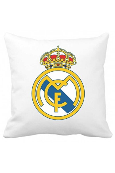 CRD PRINT Pernă personalizată cu imprimeu logo Real Madrid, 40 x 40 cm, polie...