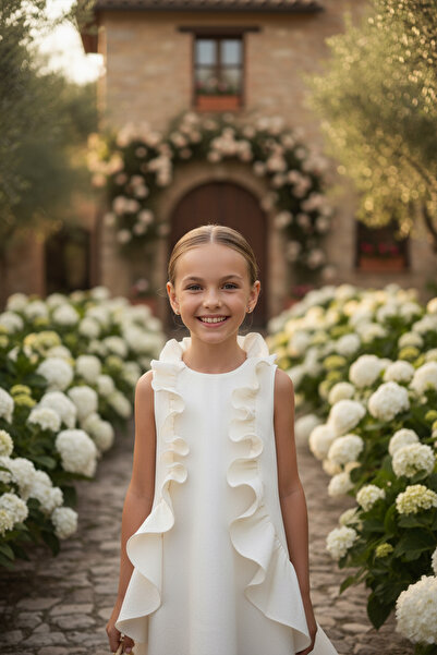 egolika kids Ruffles Princess Dress - Children's Evening Dress Birthday Dress - Girls' Graduation Dress