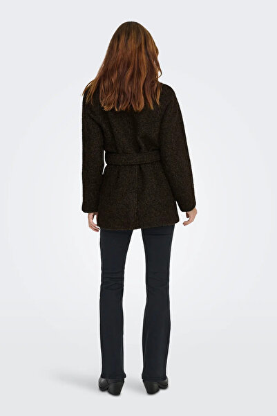 JDY Γυναικείο παλτό Jdynevada με ζώνη στη μέση, κεντημένο με καστανόχρωμο καφέ 15355063