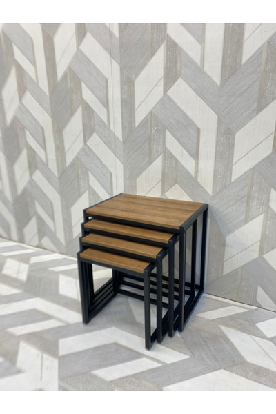 BEC24 Nesting Service Table Set - 4 Pieces - Modern and Space-Saving