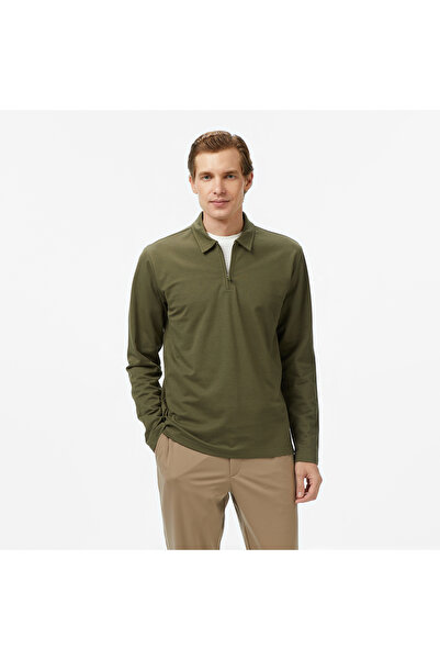 Nautica Erkek Yeşil Classic Fit Uzun Kollu Polo Yaka T-Shirt