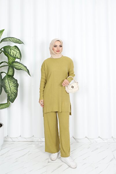 NİSUM MODA Hair Braided Knitwear Set