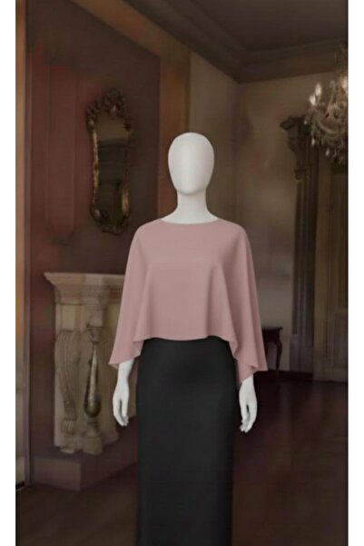 MERİT FASHION Şifon Abiye Pelerin Kısa