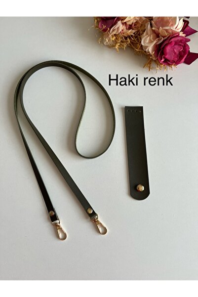 zg hobi aksesuar Snap Closure Strap Set for Knitted Bags Made of Faux Leather