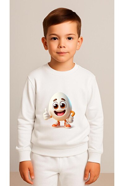 playwear Hanorac de echipă cu imprimeu CHARACTER EGG pentru fete și băieți, c...