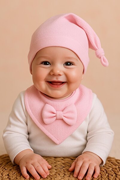 Arin Baby Baby Girl Scarf, Bib and Hat Set/Scarf Hat Set/Baby Girl Bib Hat Set