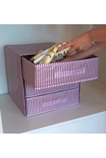 Lisinya درج بثلاثة أقسام، منظم متعدد الأغراض - منظم ملابس وجوارب - منظم سطح ا...