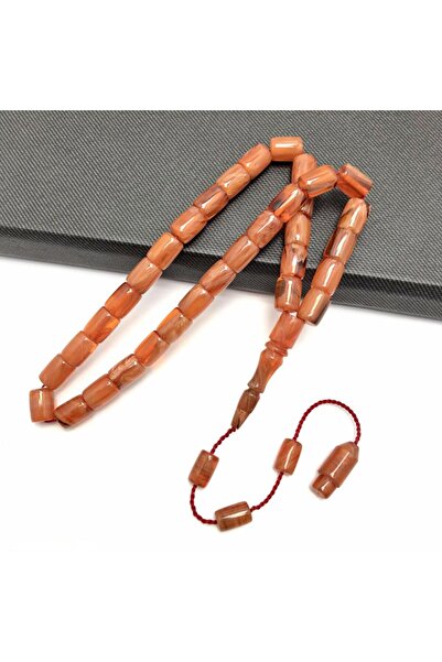 KANUNİ TESBİH Model de tăiere cu moară portocalie, mărgele de rugina strânsă