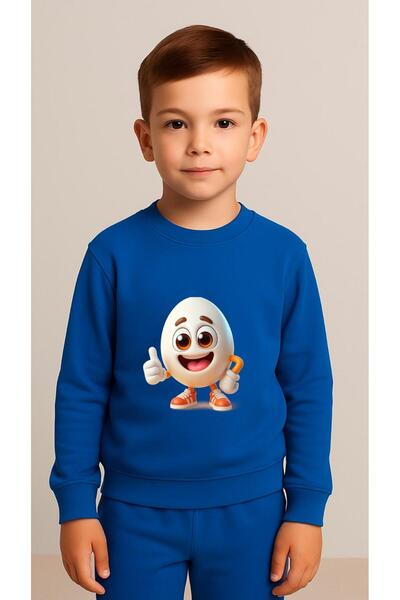 playwear Hanorac de echipă cu imprimeu CHARACTER EGG pentru fete și băieți, c...