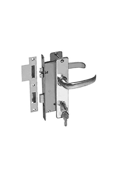 OSCULATI Left recessed lock, chrome-plated brass with satin finish -
