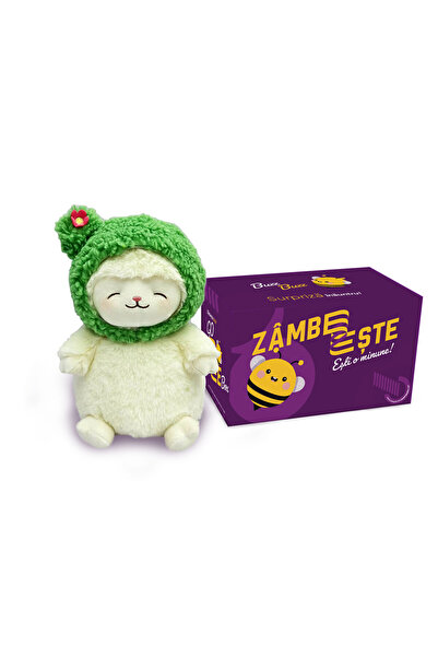 SMART TabbyBoo Set jucarie de plus Mielusel cu Palarie de Cactus 25 cm cu Cutie cadou GoBeeBox