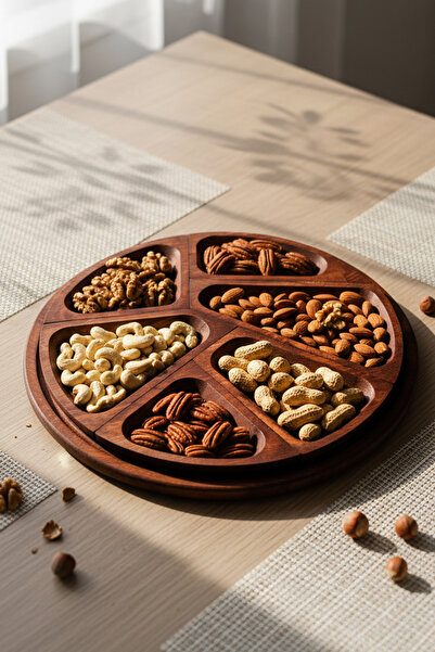 Snippy Nova - 7 Piece Wooden Snack Plate Breakfast Plate Presentation Set