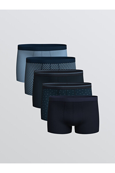 LC Waikiki Özmarka Yeni Sezon Standart Kalıp Pamuklu Esnek Erkek Boxer 5'li