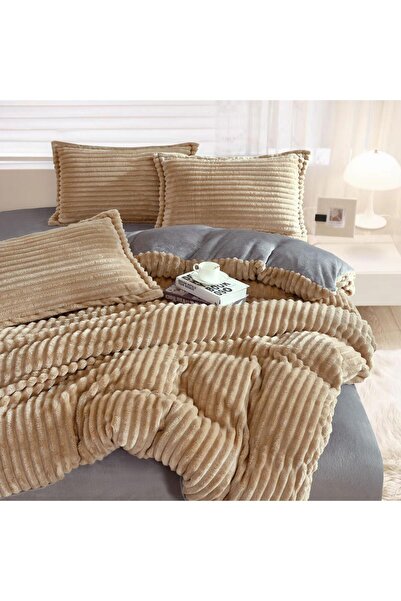 OEM Bed linen, Cocolino, embossed, 2 persons, 4 pieces, cream, CCU463