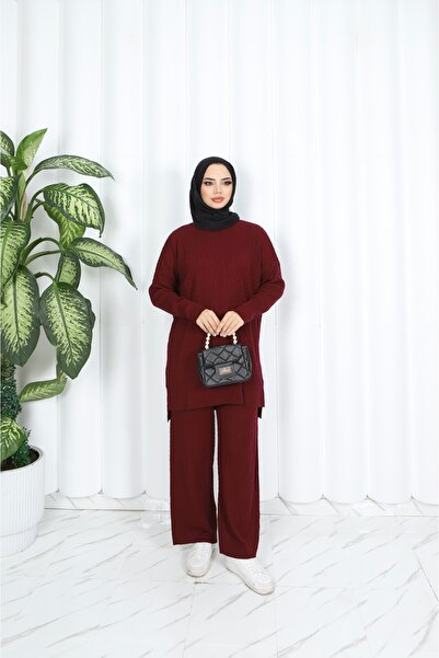 NİSUM MODA Hair Braided Knitwear Set