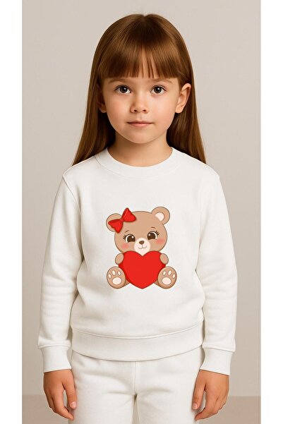 playwear Παιδικό Φούτερ Σετ με στάμπα BEAR HEART για Κορίτσια και Αγόρια, με ...