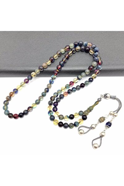 KANUNİ TESBİH 99 de mărgele de rugăciune din chalcedon de culoare luxoasă