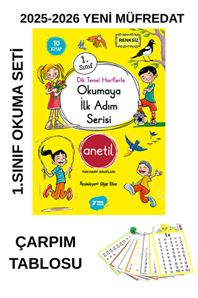 Yuva Yayınları 1. Sınıf Okumaya Ilk Adım Serisi (ANETİL) Yeni Ses Grupları 10...