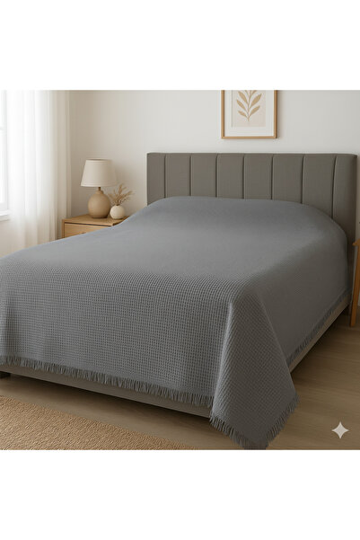 sethome collection Double Anthracite Waffle Patterned Pike. 200 X 230 cm