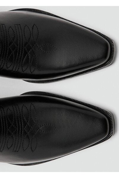 Mango Teen Püsküllü deri uzun çizme