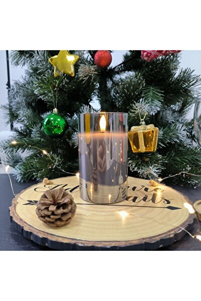 HOFF Lumânare decorativă, 1 LED, H 12,5 cm, efect de flacără cu lumină caldă,...