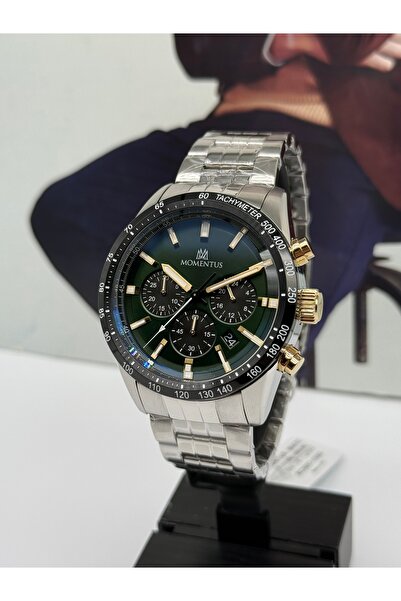 Momentus Sports Watch 10 Atm Waterproof 3 Years Warranty Green/Gold