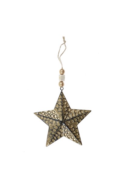 SHOPIENS Christmas decoration, star type, gold, 11 cm, SYYKLC-182272