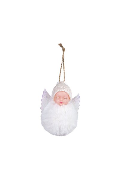 SHOPIENS Decoratiune Craciun, tip ingeras, alb, 11 x 8 cm, D261333