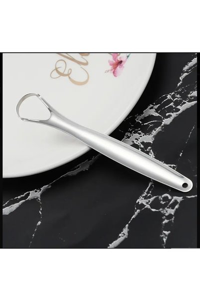 ORGANICYOU Changsha 2Pcs Reusable Stainless Steel Tongue Cleaner, Tongue Scraper, Oral Cleaning