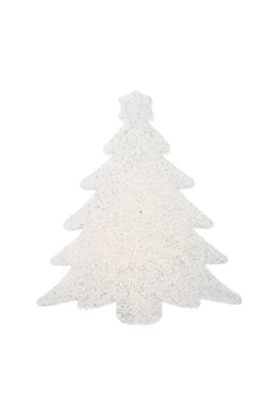 SHOPIENS Decorațiune de Crăciun, în formă de brad, albă, 19 x 16 x 2 cm, SYXH...