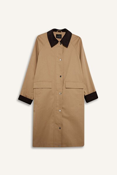 DeFacto Beige Women's Trench Coat E8594Ax/Bg501