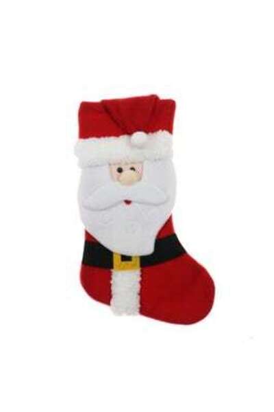 SHOPIENS Christmas stocking, red and white, 23 x 17 cm