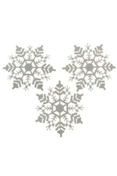 SHOPIENS Christmas decoration, star, white and brown, 12 cm, D261405