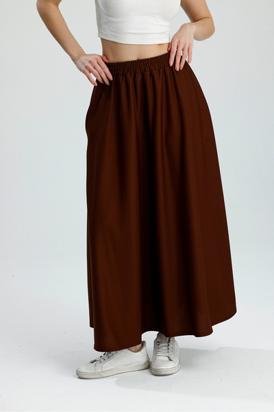 VOICTEC Women's Elastic Waist Bell Skirt with Pockets