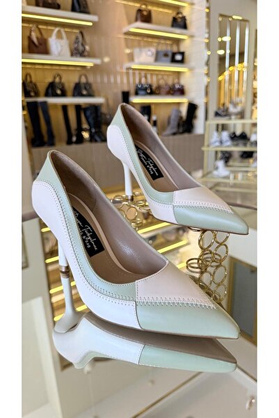 DUYGUSHOESBAG Imported Double Color Stitched Model Women's Stiletto