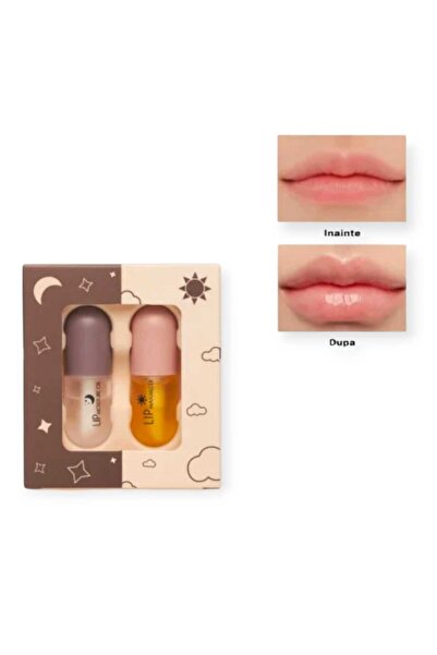 DEROL 2-in-1 Set – – Lip gloss for lip plumping and hydration