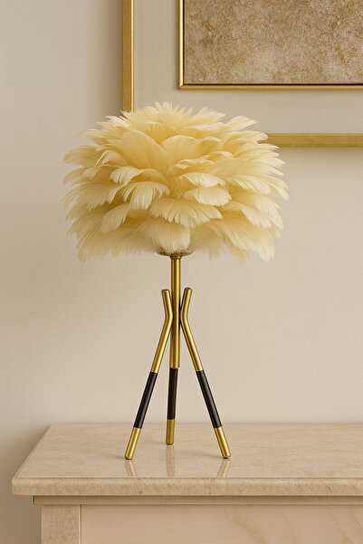 EvLight Trend Cream Feathered Antique Metal Lampshade
