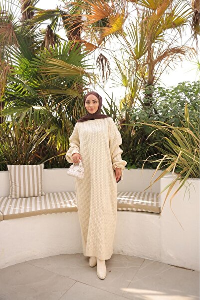 AGD COLLECTİON Extra Oversize Dress with Braided Hair
