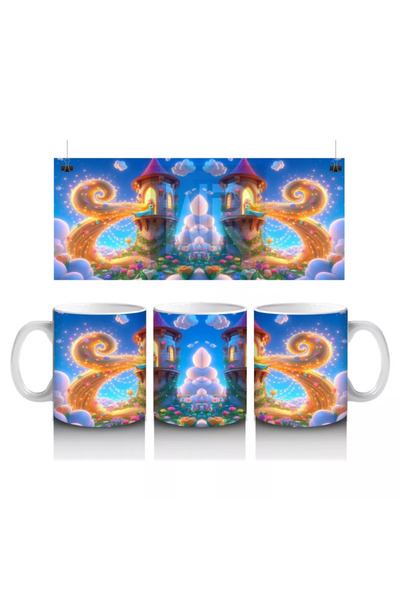Wisdom Rain Colorful Halloween Printed Mug with Cute Dragon Figure for Children