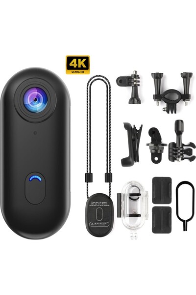 Genel Markalar Mini Wifi Aksiyon Kamerası 4K Giyilebilir Aksiyon Kamera -Su G...