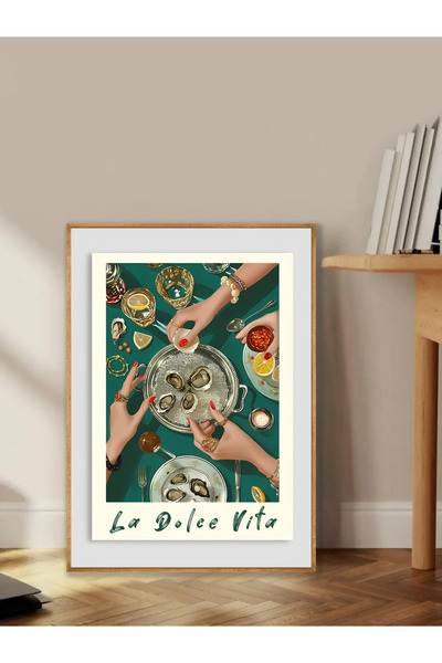 Tuba Decor Tablo dintr-o singură bucată cu rame din lemn pentru sufragerie, s...