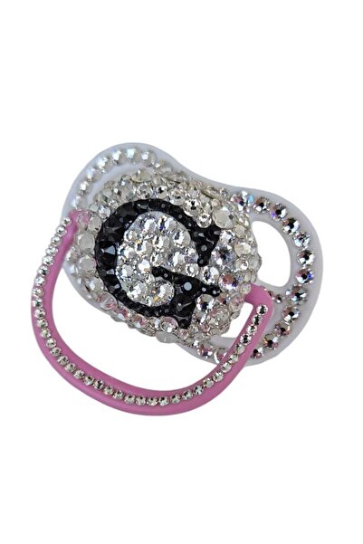 by Alexandra Vacarusi Pacifier decorated with Crystals, Personalized Pacifier, Pacifier 0-6 months,