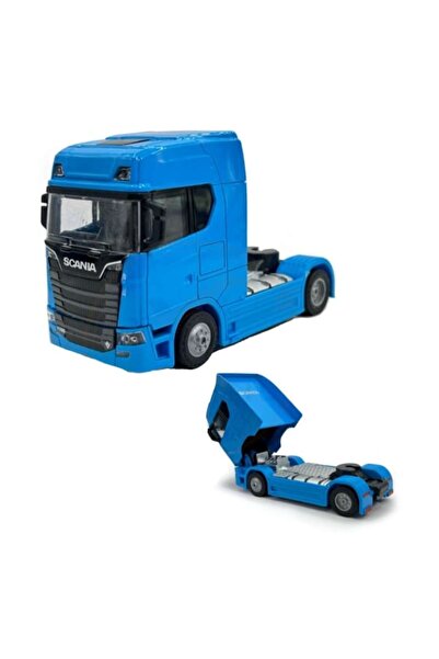 Lulu Metal Scania T770S Truck 1:32 Scale, Tilting Cabin, Lights & Sounds, Blue, 13 cm