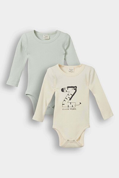 DeFacto Ecru Baby Boy Bodysuit F4653A5/Er233